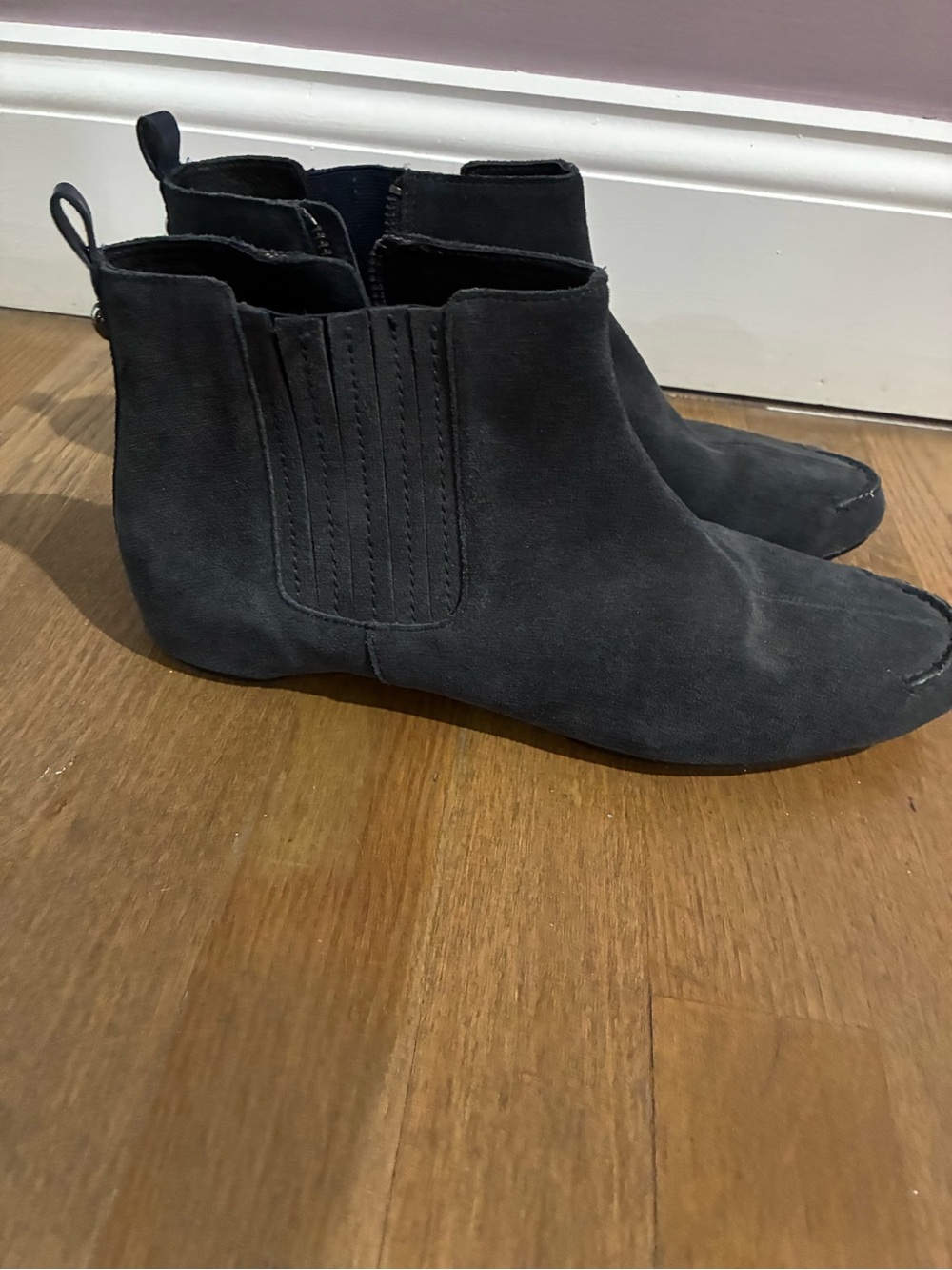 Donald J. Pliner Black Suede Chelsea Booties